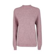 Broderet rund hals sweater