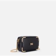 Sort Syntetisk Læder Crossbody Taske