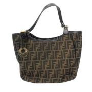 Pre-owned Stof fendi-tasker