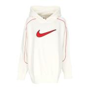 Oversize Swoosh Hoodie Rød