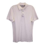 Ecru Cotton Pique Polo Shirt