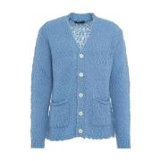 Blå Strik Cardigan AW24