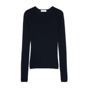 Navy Blue Merino Wool Sweater