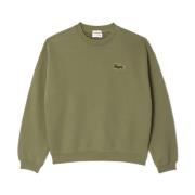 Løs Pasform Badge Sweatshirt (Grøn Khaki)