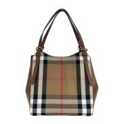 Check Canvas Tote Taske