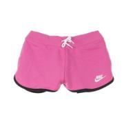 Aktive shorts til kvinder i fuchsia/sort/hvid