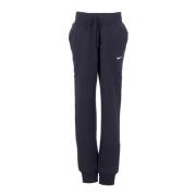 Højtaljede Fleece Joggers Sort/hvid