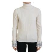 Luksus Elfenben Turtleneck Sweater