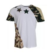 Camouflage Stjerner Rund Hals Herre T-Shirt