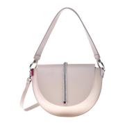 Vanilla leather shoulder bag