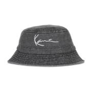 Sort Vasket Signatur Bucket Hat