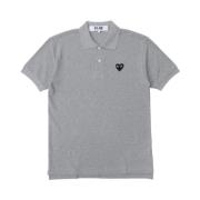 Sort hjerte grå polo shirt