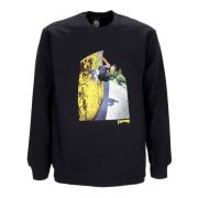 Sort Crewneck Langærmet Sweatshirt