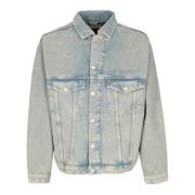 Oversized Trucker Denim Jakke Mænds