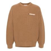 Ribbet Mesh Crewneck Sweater