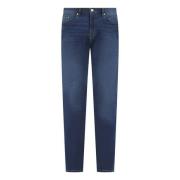 Tapered Fit Jeans i Sort