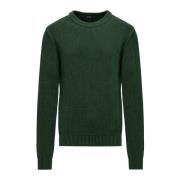 Koldfarvet bomuld rund hals sweater