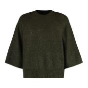 Paillet Uld Crew-Neck Sweater