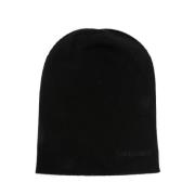 Sort Cashmere Strik Logo Hat