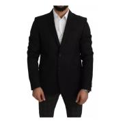 Sort uld Slim Fit Notch Jacket