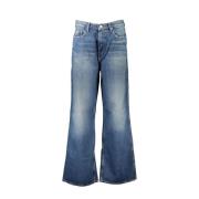 Vintage Broderede Wide Leg Jeans