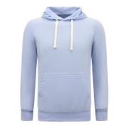 Hoodie Herr - Ensfarvet Basic Hoodie