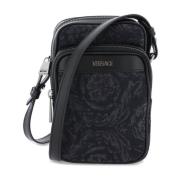 Barocco Crossbody Taske med Læderdetaljer