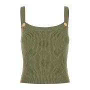 Vichy Tank Top i Sage Green