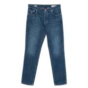 Blå Tapered Denim Jeans