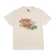 Biludstilling Grafisk Beige T-shirt