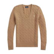 Uld og cashmere flettet sweater