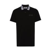 Logo Print Polo T-shirt Sort/Hvid