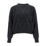 Diamantbroderet Crew Neck Sweater