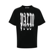 Gotisk Logo Print Sort T-shirt