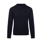 Navy Rund Hals Sweater