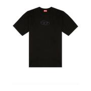 Oval D Broderet T-shirt (Sort)