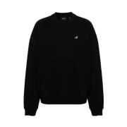 Sort Crew Neck Logo Sweatshirt