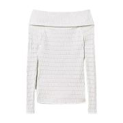 Geometrisk Sweater Ivory