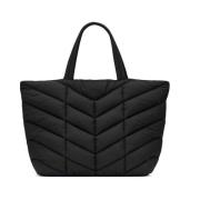 Quiltet Puffer Tote Taske