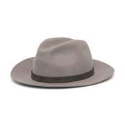 Beige Uld Fedora Hat