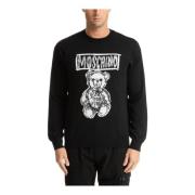 Abstrakt Teddy Bear Sweater med Logo