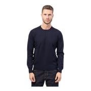 Blå Merino Sweater Fashion Fit