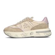 Beige Sneaker Cassie med Unikt Design