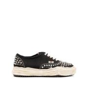 Studded Canvas Low-Top Sneakers