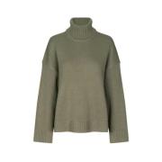 Oversized Turtleneck Uldblanding Sweater