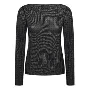 Sort Mesh Rhinestone Topwear AW24