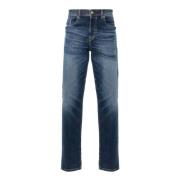 Blå Tapered Denim Jeans