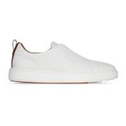 Hvide Læder Slip-On Sneakers