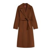 Uld og Cashmere Wrap Coat