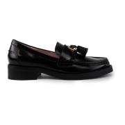 Sort læder slip-on loafers